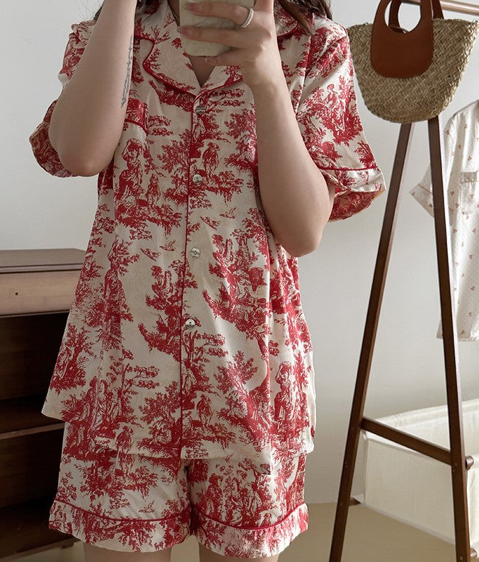 Toile Shorts & Shirt Pajamas