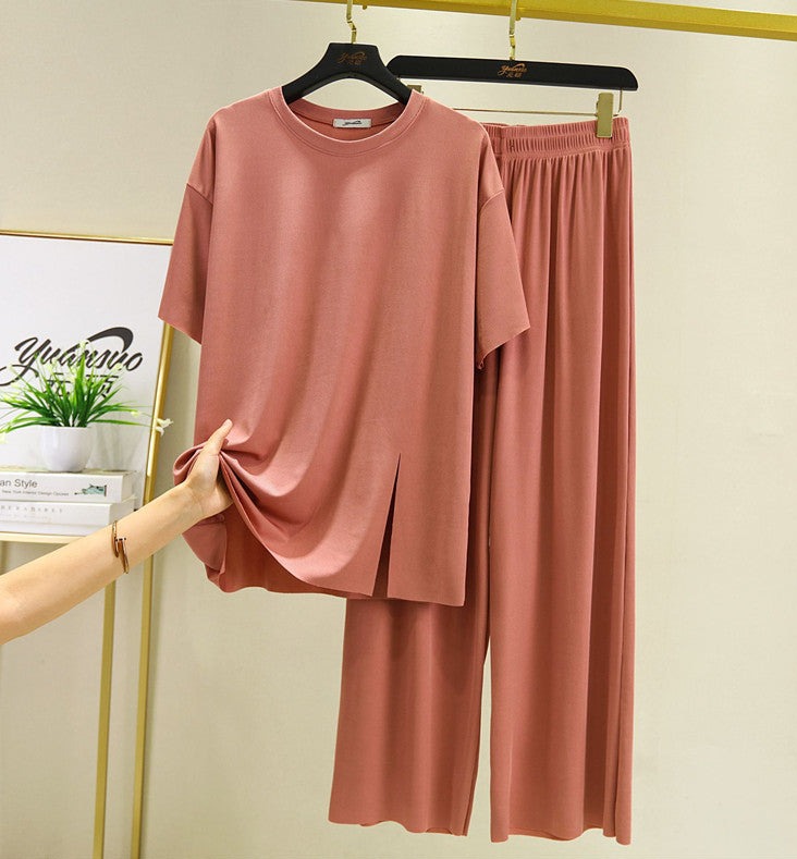 Classic Modal Short Sleeve & Trouser Pajamas