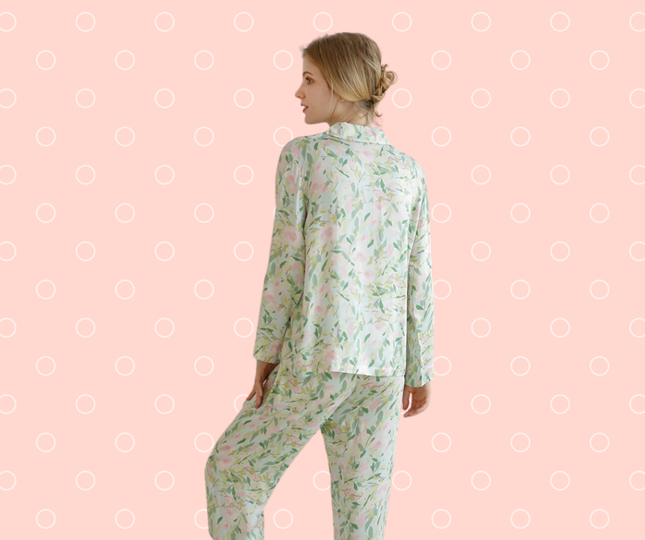 Spring Green Viscose Pajamas