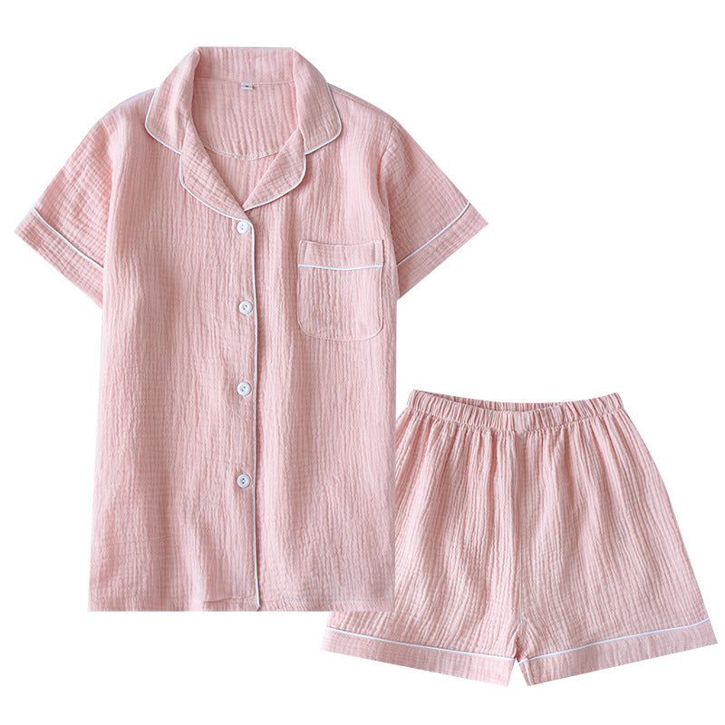Cotton Gauze Crepe Short Pajamas