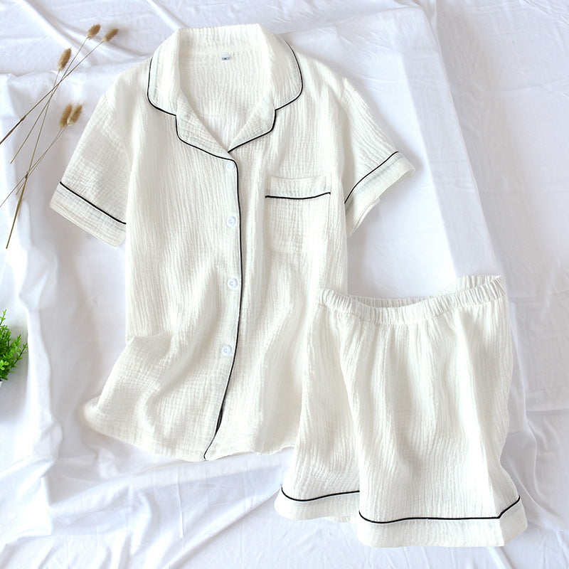 Cotton Gauze Crepe Short Pajamas