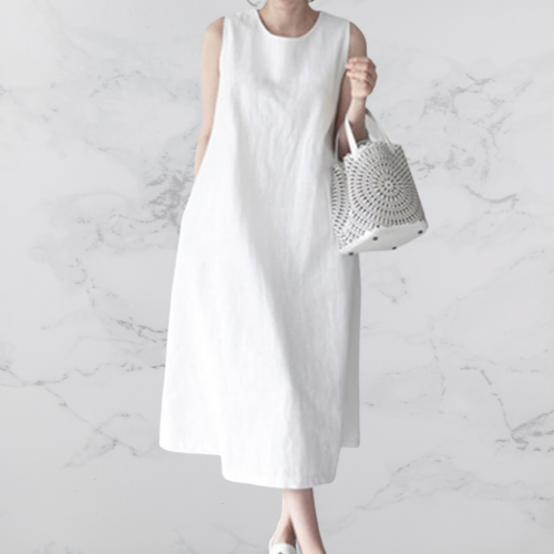 A-Line Cotton/Linen Dress