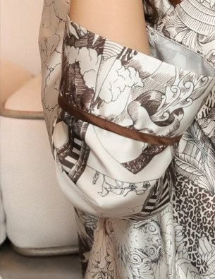 Faux Silk Chinese Jungle Print Pajamas