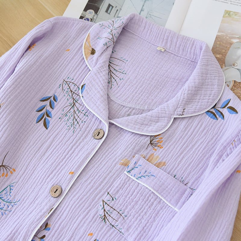 Lilac Cotton Gauze Pajamas