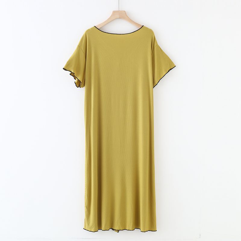 Short Sleeve Button Down Modal Nightgown