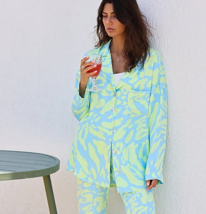 Summer Abstract Printed Pajamas