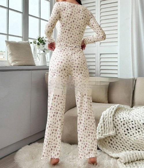 Soft Little Floral Print Pajamas